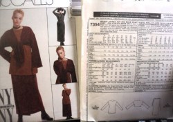 7354 NYNY KNIT TIE JACKET,TOP,TIED SKIRT PATTERN 4-8,8-12